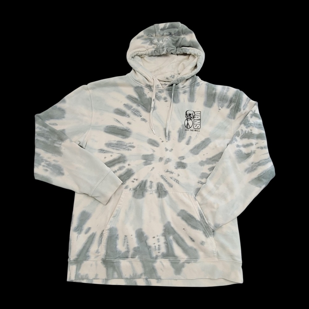 Vans Off The Wall Need Peace Tie Dye Hoodie Mens XL Chinois Green Pullover Skate